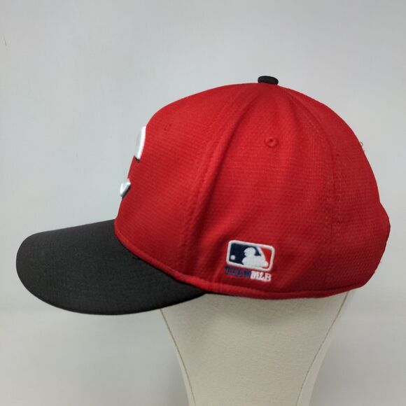 OC Sports Men's Team MLB Cincinnati Reds Strapback Hat Red Size OSFM Logo - Picture 3 of 7
